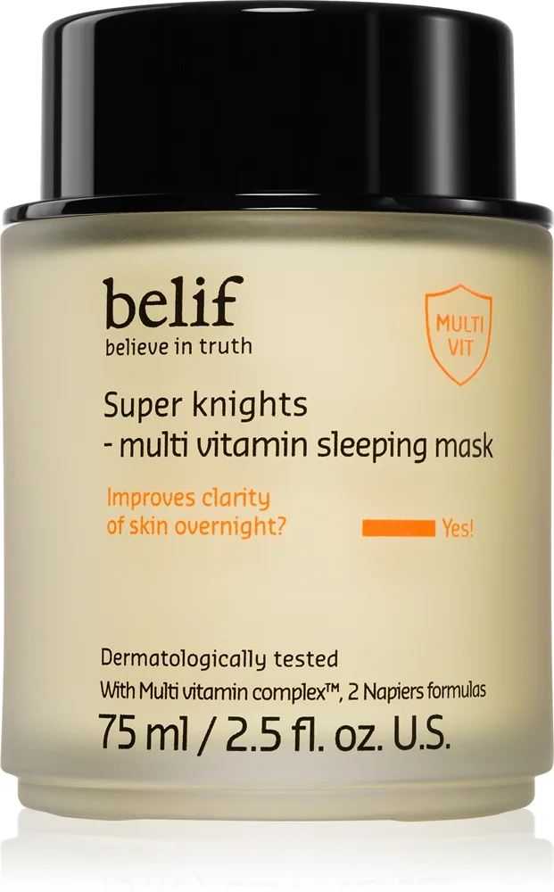 belif Super Knights Multi Vitamin Mask Intensiv regenererande nattmask för torr och uttorkad hud för alla hudtyper 75 ml