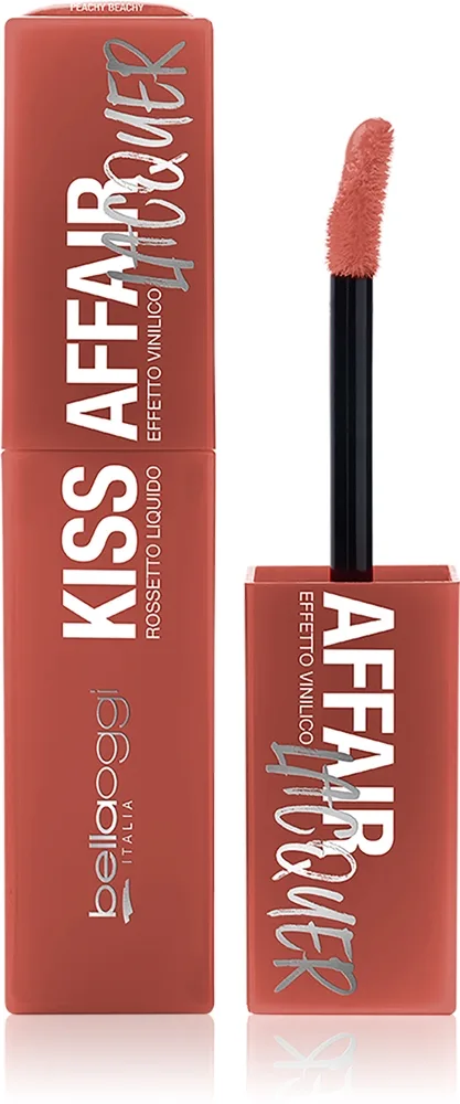bellaoggi Kiss Affair Lacquer Långvarig flytande läppstift Skugga Nude Talk 3.9 ml