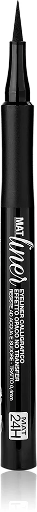 bellaoggi Mat Liner Eyeliner med bred filttip med mat effekt Skygge Velvety Black 1.2 ml