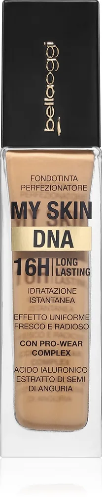 bellaoggi My Skin DNA Återfuktande foundation för fläckfri hud Skugga Golden Sand 34 ml