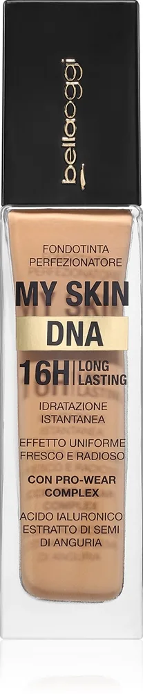 bellaoggi My Skin DNA Återfuktande foundation för fläckfri hud Skugga Hezelnut 34 ml
