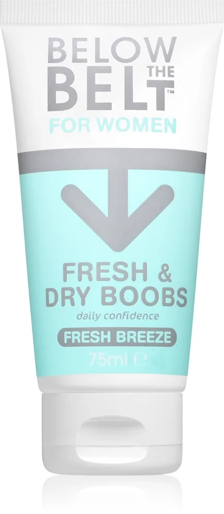 Below the Belt Grooming Fresh and Dry Boobs voide rinnoille hikoilun ja hajujen ehkäisyyn 75 ml