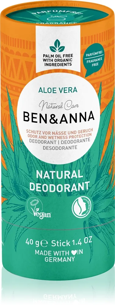 BEN&ANNA Natural Care Aloe Vera luomudeodoranttipuikko 40 g