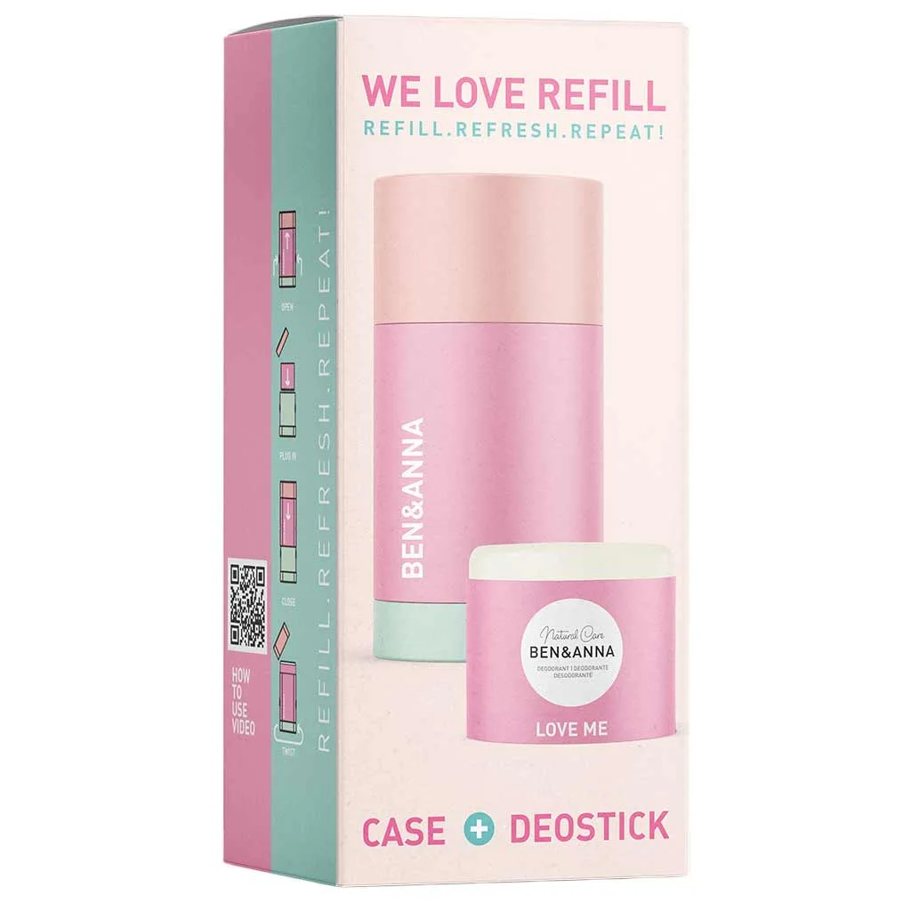 BEN&ANNA Natural Care Love Me naturlig fast deodorant Med väska 40 g