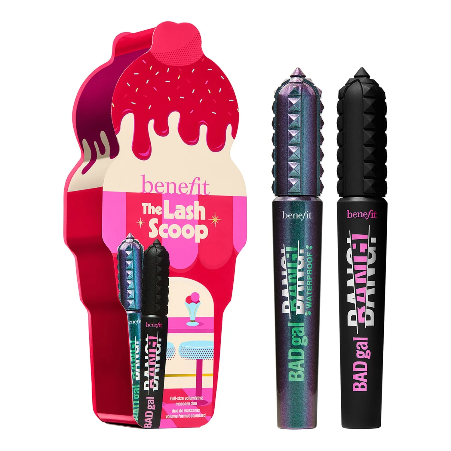 Benefit Cosmetics - The Lash Scoop - Intense Benefit Mascara Duo Christmas Beauty Set - Set Lash Scoop - For Women