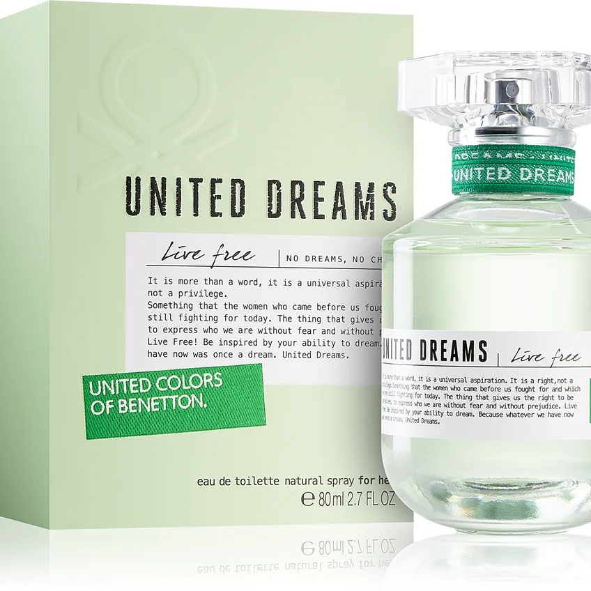 Benetton United Dreams for her Live Free Eau de Toilette för Kvinnor 80 ml