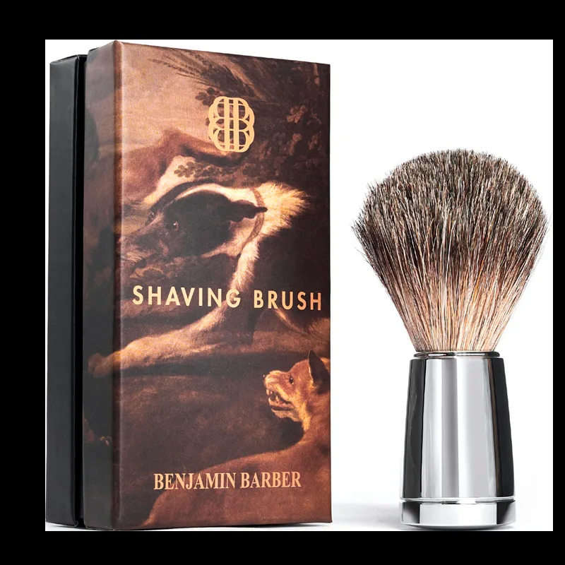 Benjamin Barber Classic Shaving Brush Chrome (1 stk)
