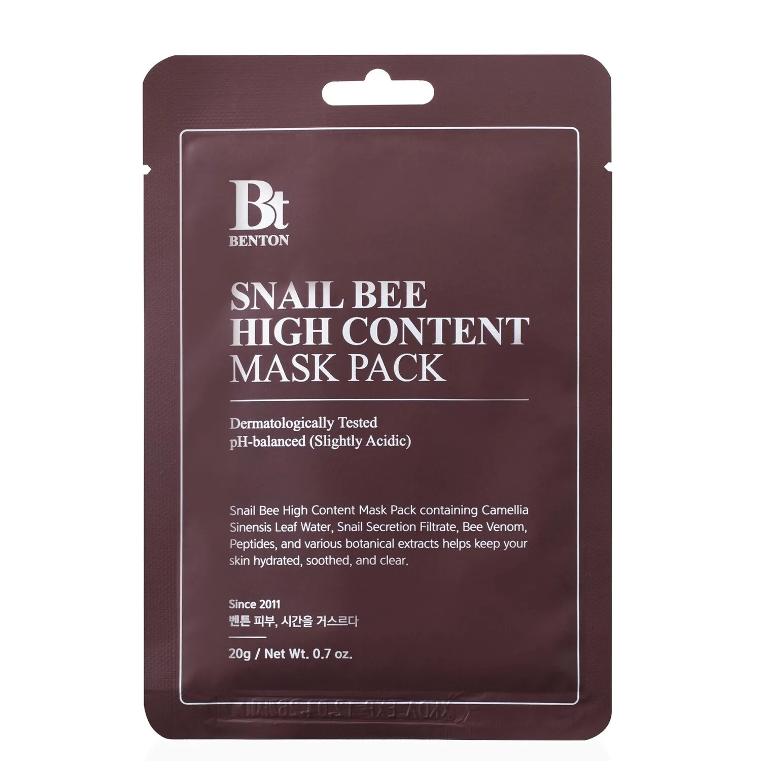 Benton Snail Bee High Content Sheet mask