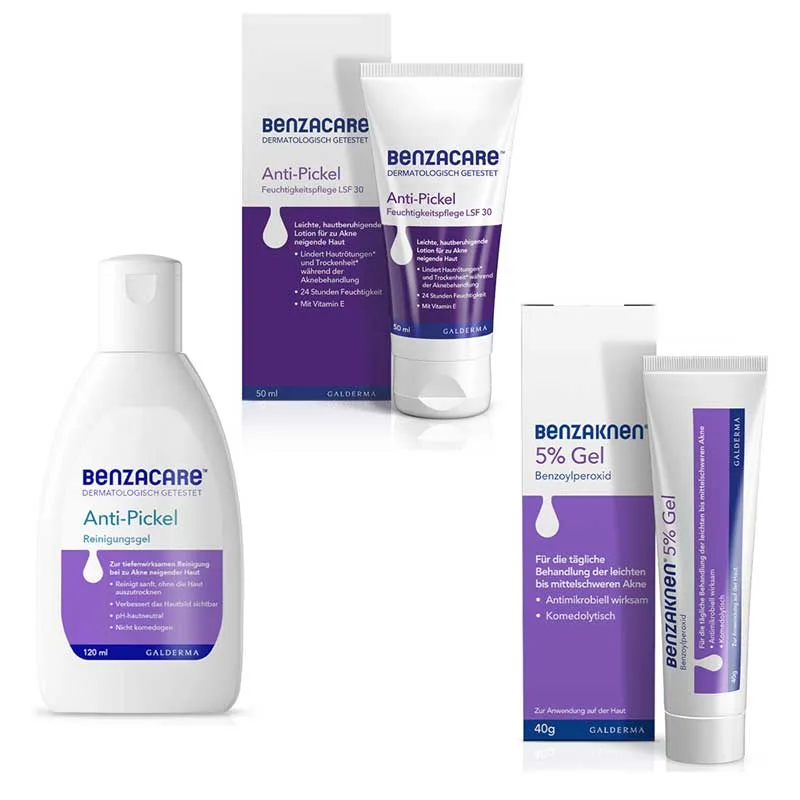 Benzacare Hautpflege-gegen Pickel 3er Set 1 St Sparset