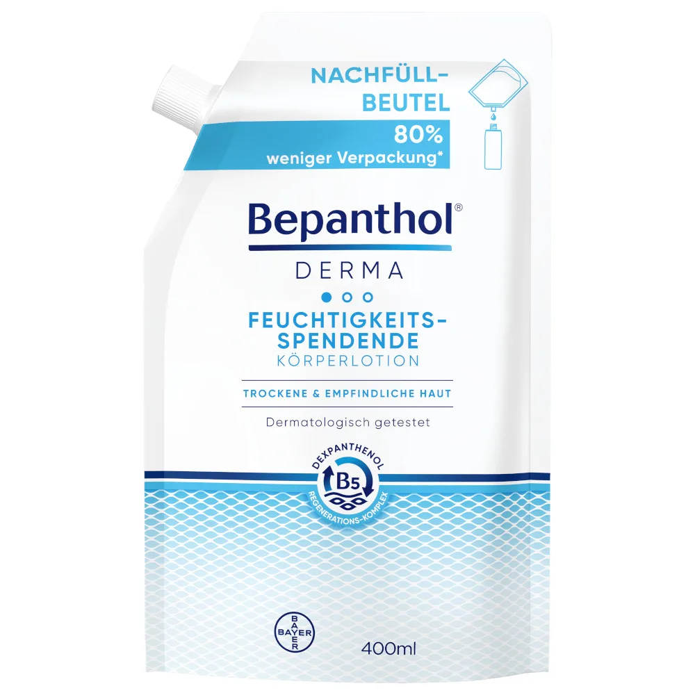 Bepanthol DERMA Feuchtigkeitsspendende Körperlotion Nachfüllbeutel 1X400 ml Lotion