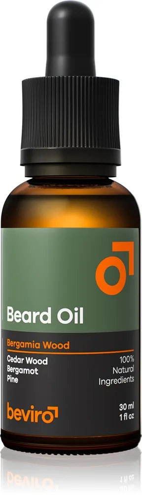 Beviro Bergamia Wood Ansiktshårolja med doft av trä 30 ml