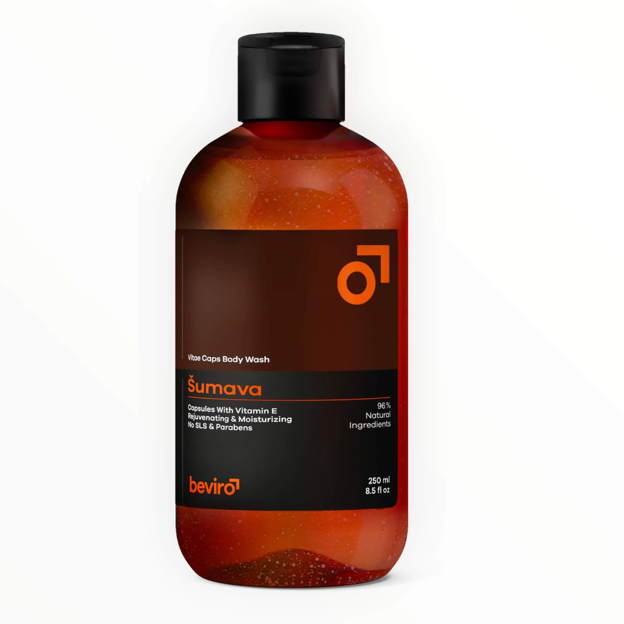 Beviro Natural Body Wash, Å umava, 250 ml.