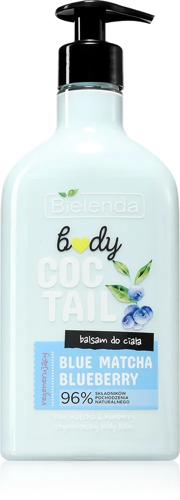 Bielenda Body Coctail Blue Matcha + Blueberry Regenererande kroppsmjölk med närande och återfuktande effekt 400 ml