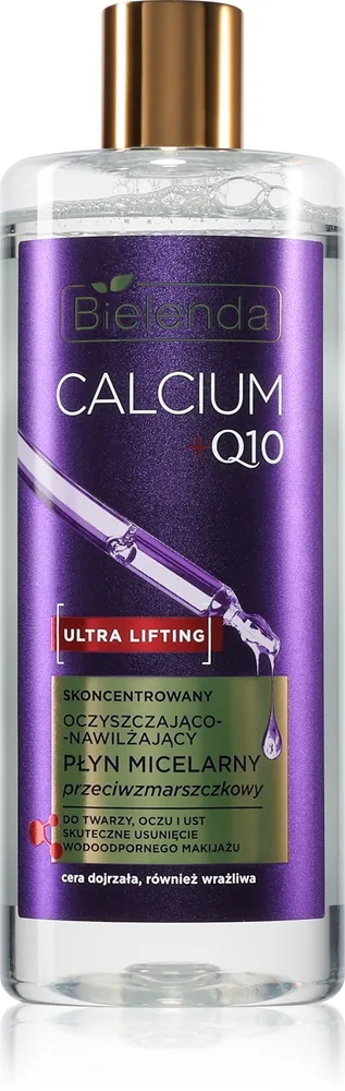 Bielenda Calcium + Q10 Concentrated cleansing and moisturizing micellar fluid Rengörande micellär emulsion med effekt mot åldrande 500 ml