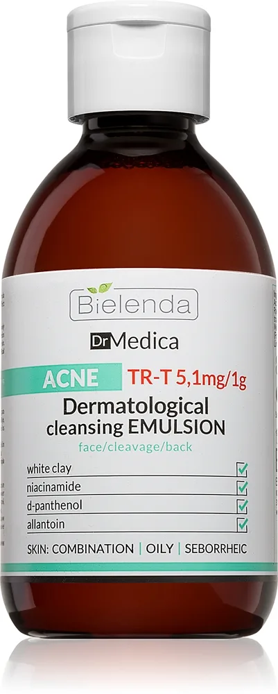 Bielenda Dr. Medica Acne Dermatologisk renseemulsion Til fedtet hud med tendens til akne 250 ml