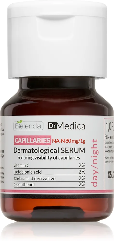 Bielenda Dr. Medica Capillaries Stärkande hudserum för brustna blodkärl och rodnadsbenägen hud 30 ml