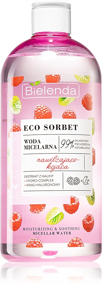 Bielenda Eco Sorbet Raspberry Fuktgivande micellärt vatten 500 ml