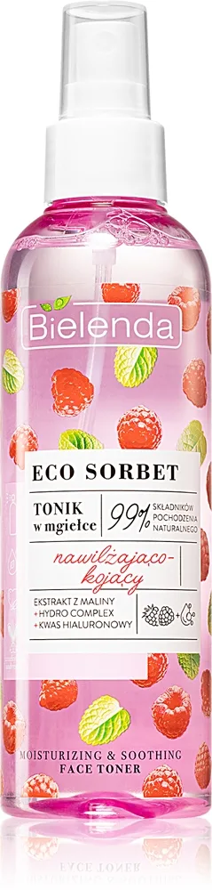 Bielenda Eco Sorbet Raspberry Fuktgivande toner i spray 200 ml