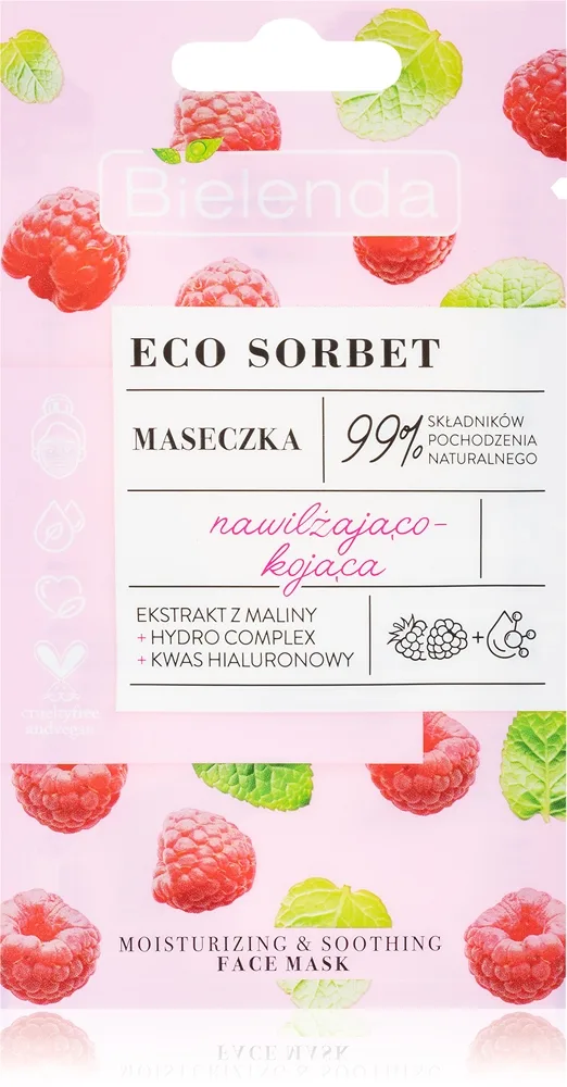 Bielenda Eco Sorbet Raspberry Lindrande mask 1 st.