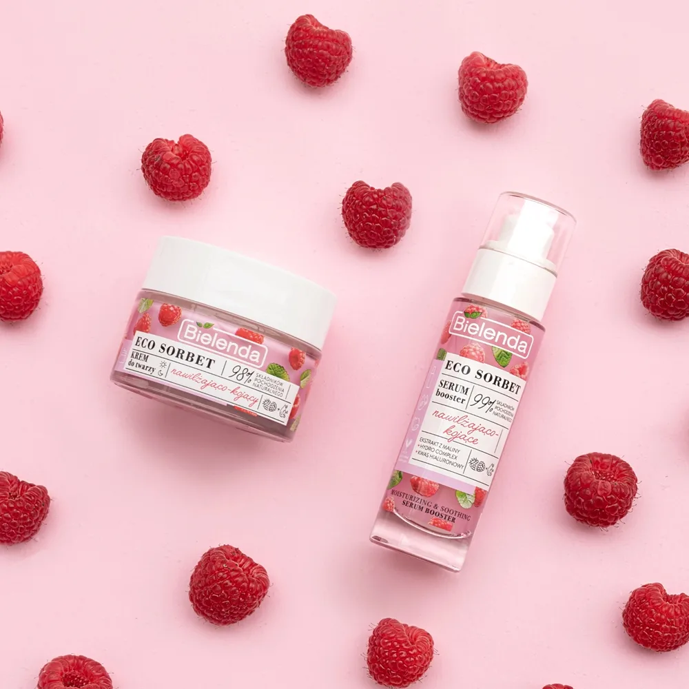 Bielenda Eco Sorbet Raspberry Lindrande och fuktgivande serum 30 ml