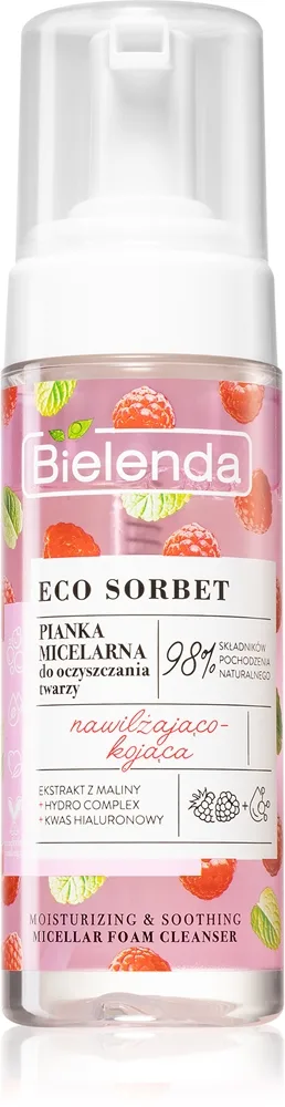 Bielenda Eco Sorbet Raspberry Micellärt rengöringsskum 150 ml