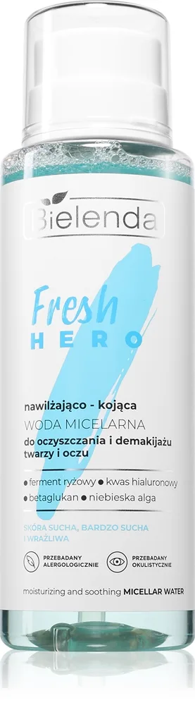 Bielenda Fresh Hero Fuktgivande micellärt vatten med lugnande egenskaper 400 ml