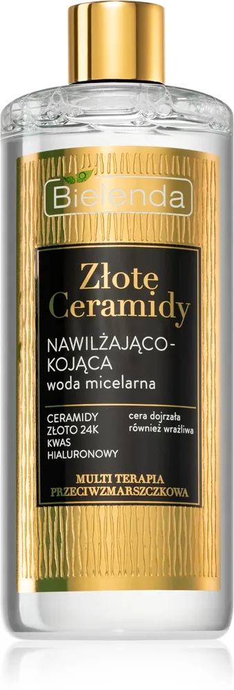 Bielenda Golden Ceramides Återfuktande och lindrande micellärt vatten 500 ml