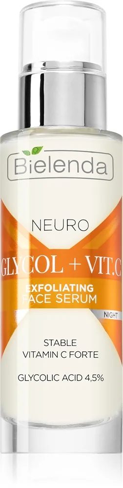 Bielenda Neuro Glicol + Vit. C Föryngrande nattserum med exfolierande effekt 30 ml