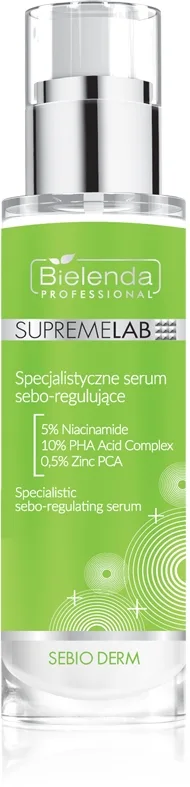 Bielenda Professional Supremelab Sebio Derm Ansiktsserum som kontrollerar talgproduktionen och akne 30 ml