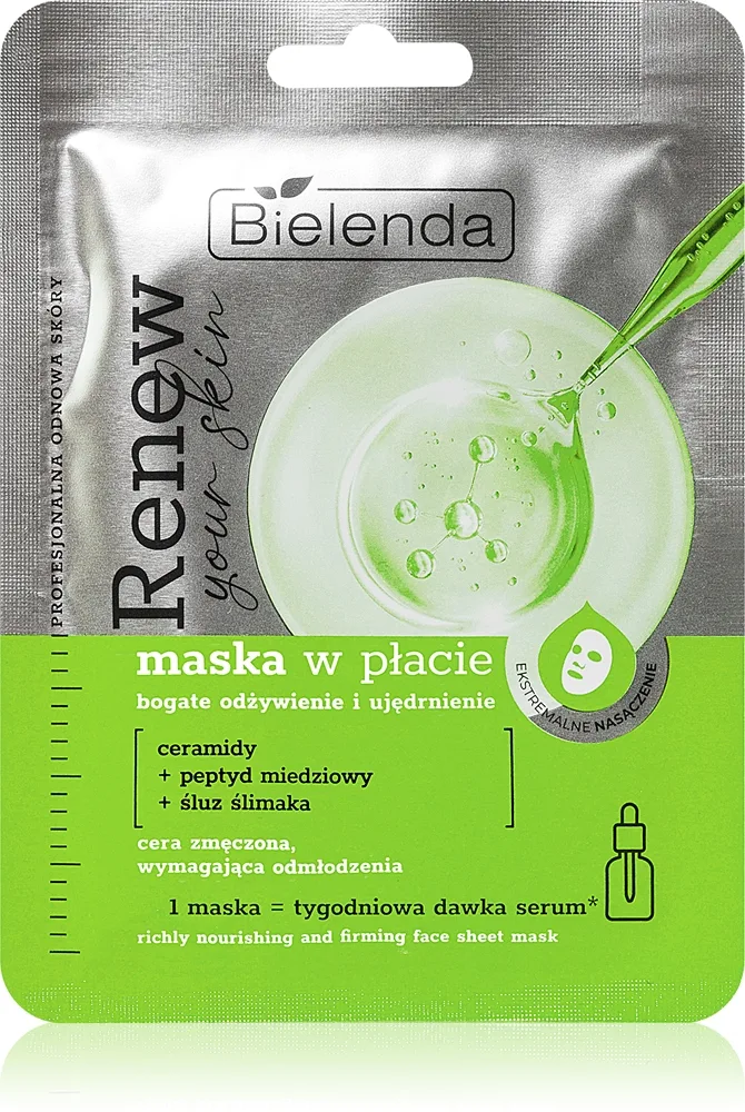 Bielenda Renew Your Skin närande arkmask för ansiktet 18 g