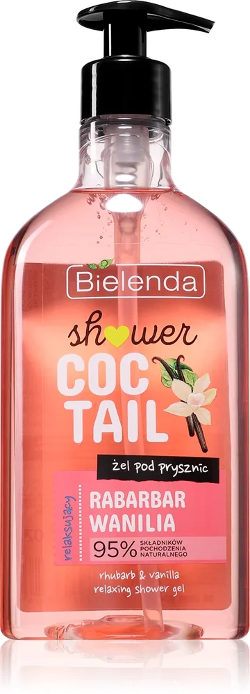 Bielenda Shower Coctail Rhubarb + Vanilla Avkopplande dusch-gel 400 ml
