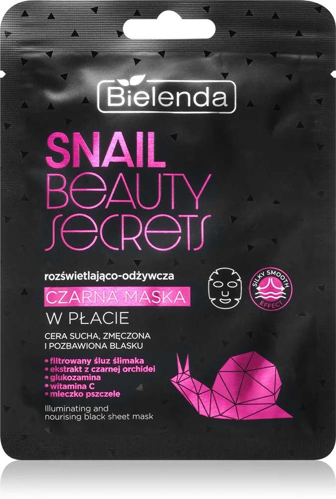 Bielenda Snail Beauty Secrets närande arkmask för ansiktet för trött hud 1 st.