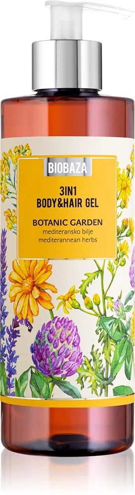 BIOBAZA 3in1 Body&Hair Gel Botanic Garden Schampo, balsam och duschtvål 3-i-1 400 ml
