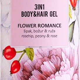 BIOBAZA 3in1 Body&Hair Gel Flower Romance Schampo, balsam och duschtvål 3-i-1 400 ml