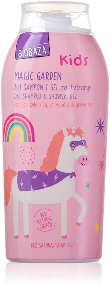 BIOBAZA Magic Garden Duschgel för kropp och hår för Barn 250 ml
