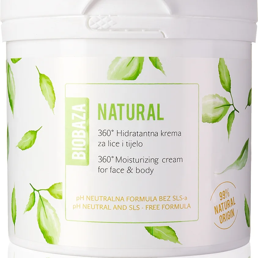 BIOBAZA Natural Fuktgivande kräm för ansikte och kropp 500 ml