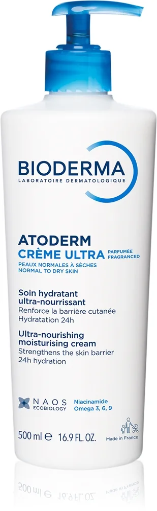 Bioderma Atoderm Créme Ultra Närande kroppskräm för normal till torr känslig hud parfymerat 500 ml