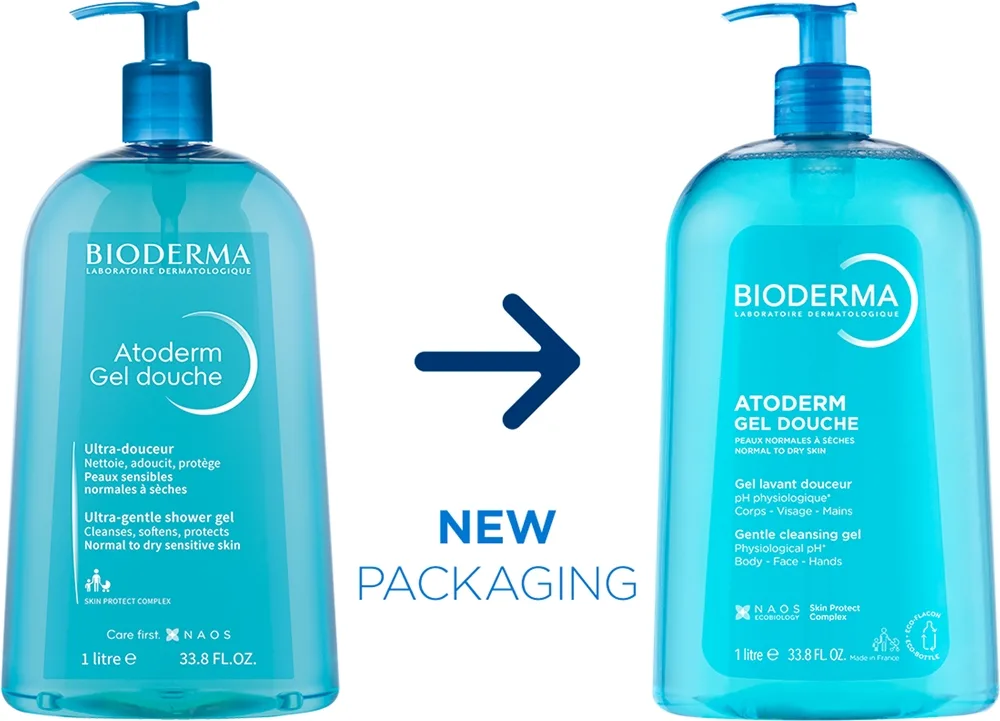 Bioderma Atoderm Gel Silkig duschgel För torr och känslig hud 1000 ml