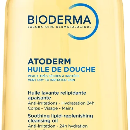 Bioderma Atoderm Shower Oil erittäin ravitseva ja rauhoittava suihkuöljy kuivalle ja ärtyneelle iholle 1000 ml