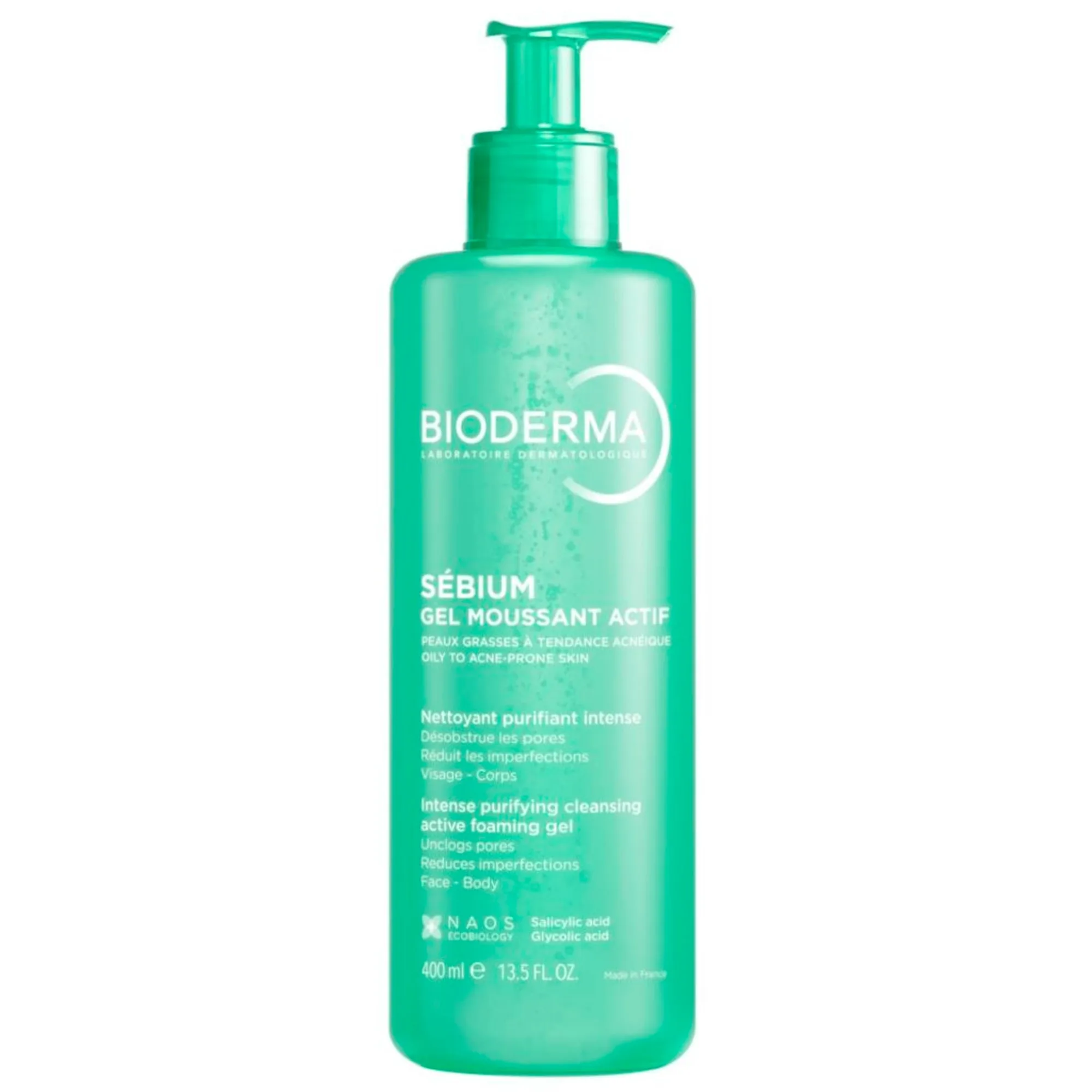 BIODERMA Sébium Gel moussant actif - anti-akne rengöringsgel med AHA och BHA Rengöringsgel