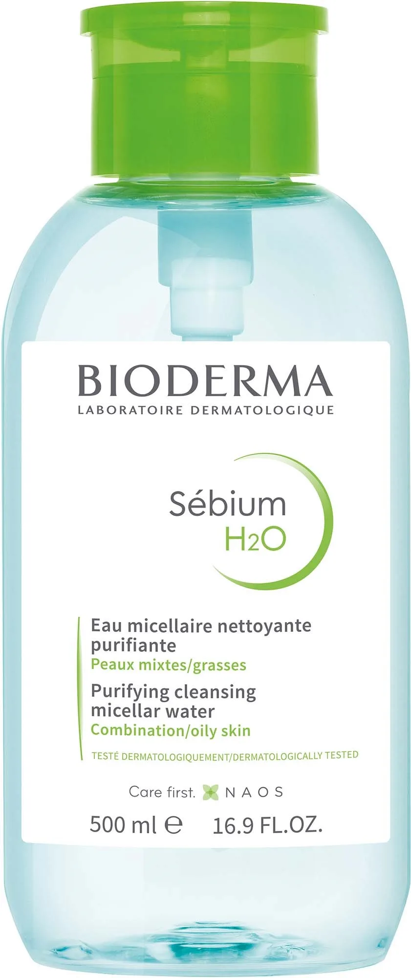 Bioderma Sébium H2O misellivesi rasvoittuvalle ja sekaiholle, mukana annostelija 500 ml