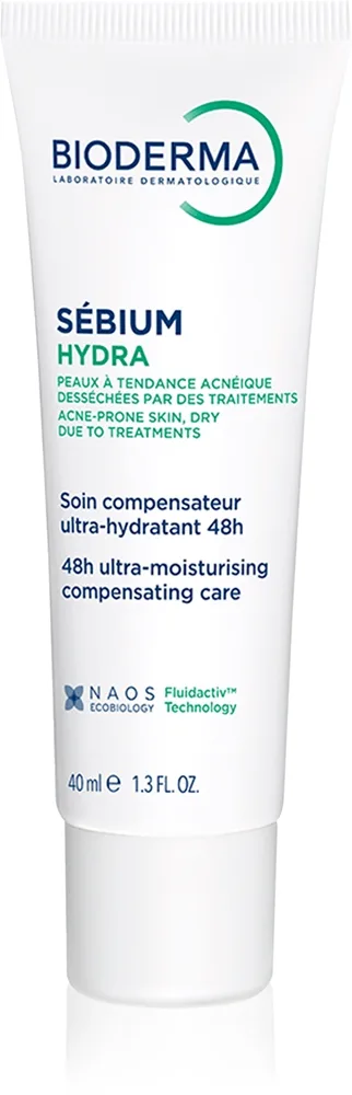 Bioderma Sébium Hydra Fugtende creme Til hud som er blevet tør og irriteret efter medicinsk aknebehandling 40 ml