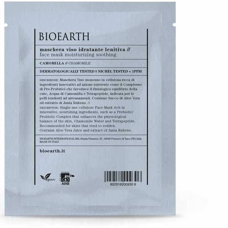 Bioearth Sheetmask Moisturising Soothing 15 ml