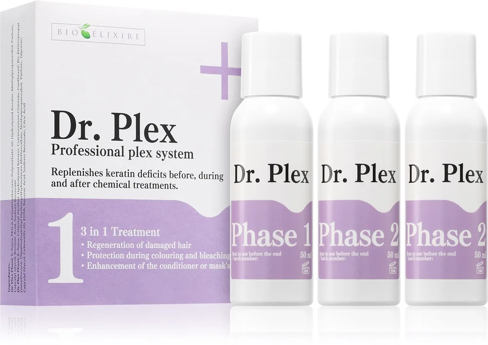 Bioélixire Dr. Plex Regenererande behandling För skadat hår 3x50 ml