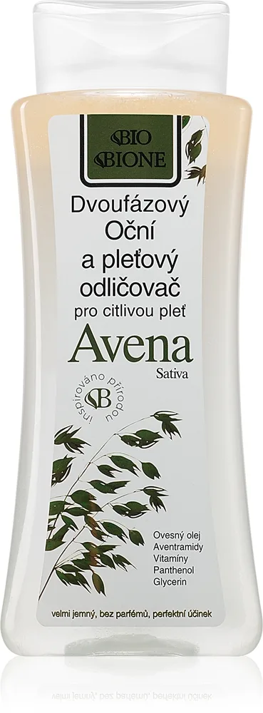 Bione Cosmetics Avena Sativa Bi-fasig sminkborttagare för ansikte och ögon 255 ml