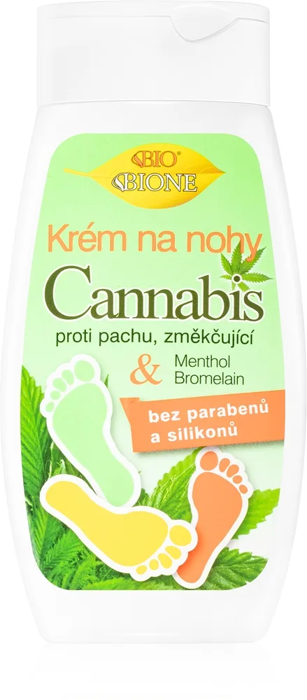 Bione Cosmetics Cannabis Blødgørende fodcreme 260 ml