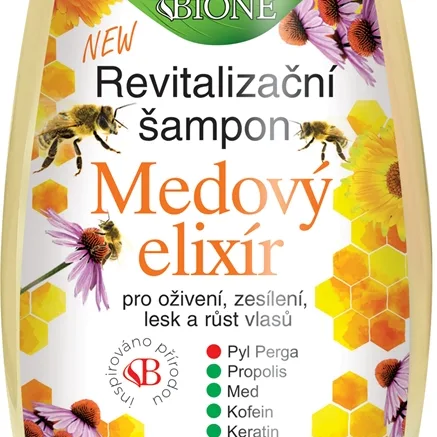 Bione Cosmetics Honey Elixir Revitaliserende shampoo til Hår 260 ml