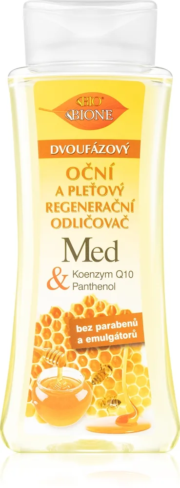 Bione Cosmetics Honey + Q10 Bi-fasig sminkborttagare för ansikte och ögon 255 ml