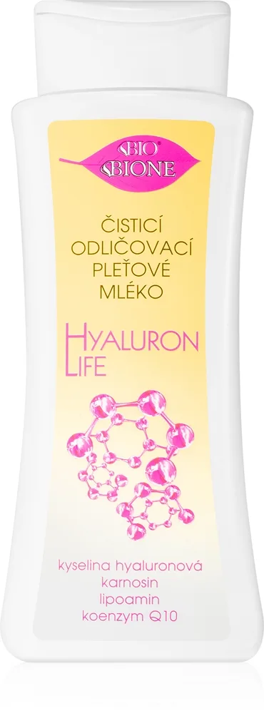 Bione Cosmetics Hyaluron Life Rengöringsmjölk med hyaluronsyra 255 ml