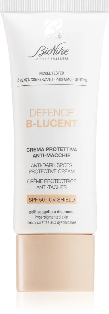 BioNike Defence B-Lucent Skyddande kräm för leverfläckar SPF 50 40 ml